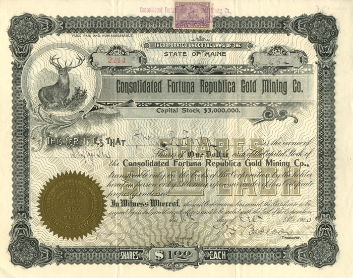 Consolidated Fortuna Republica Gold Mining Co. 